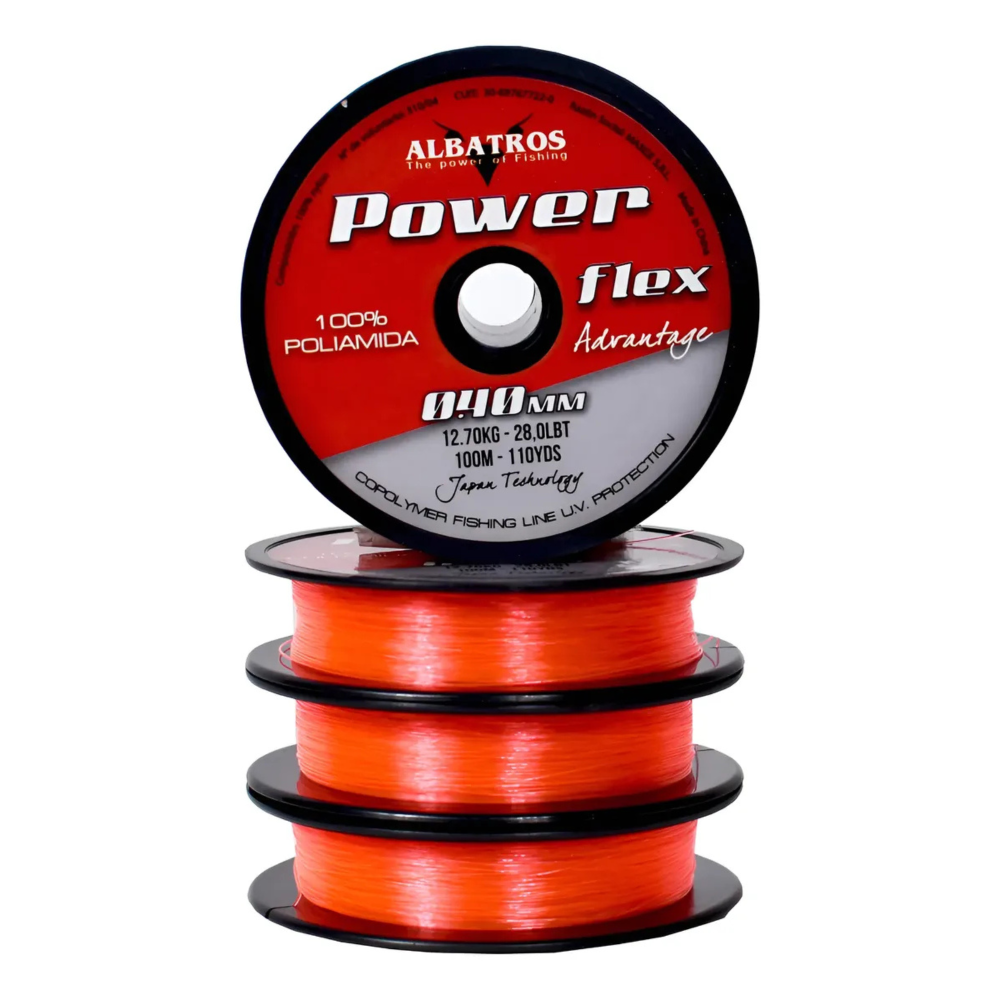 Nylon Power Flex 0.80mm Rojo