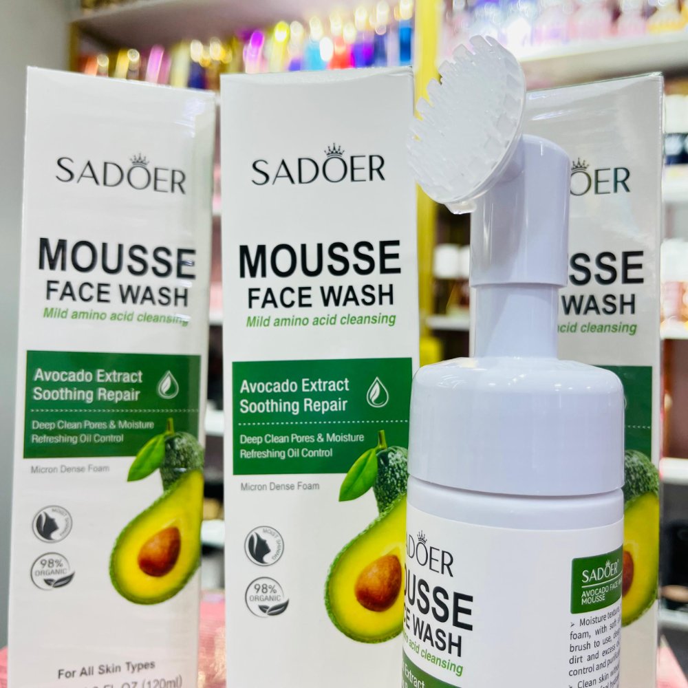 Espuma Limpiadora Facial SADOER Extracto de Aguacate (120 ml)