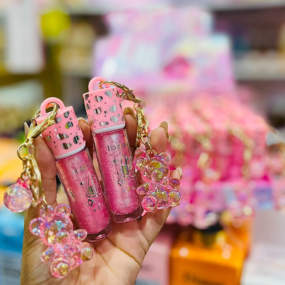Lip Gloss Brochita XL con Llavero Osito