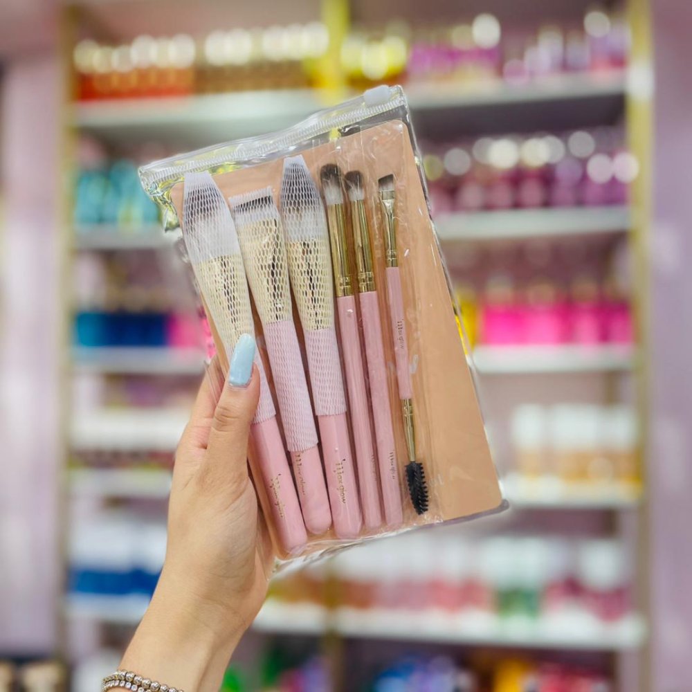Estuche de Brochas Pink x6 Maxglow