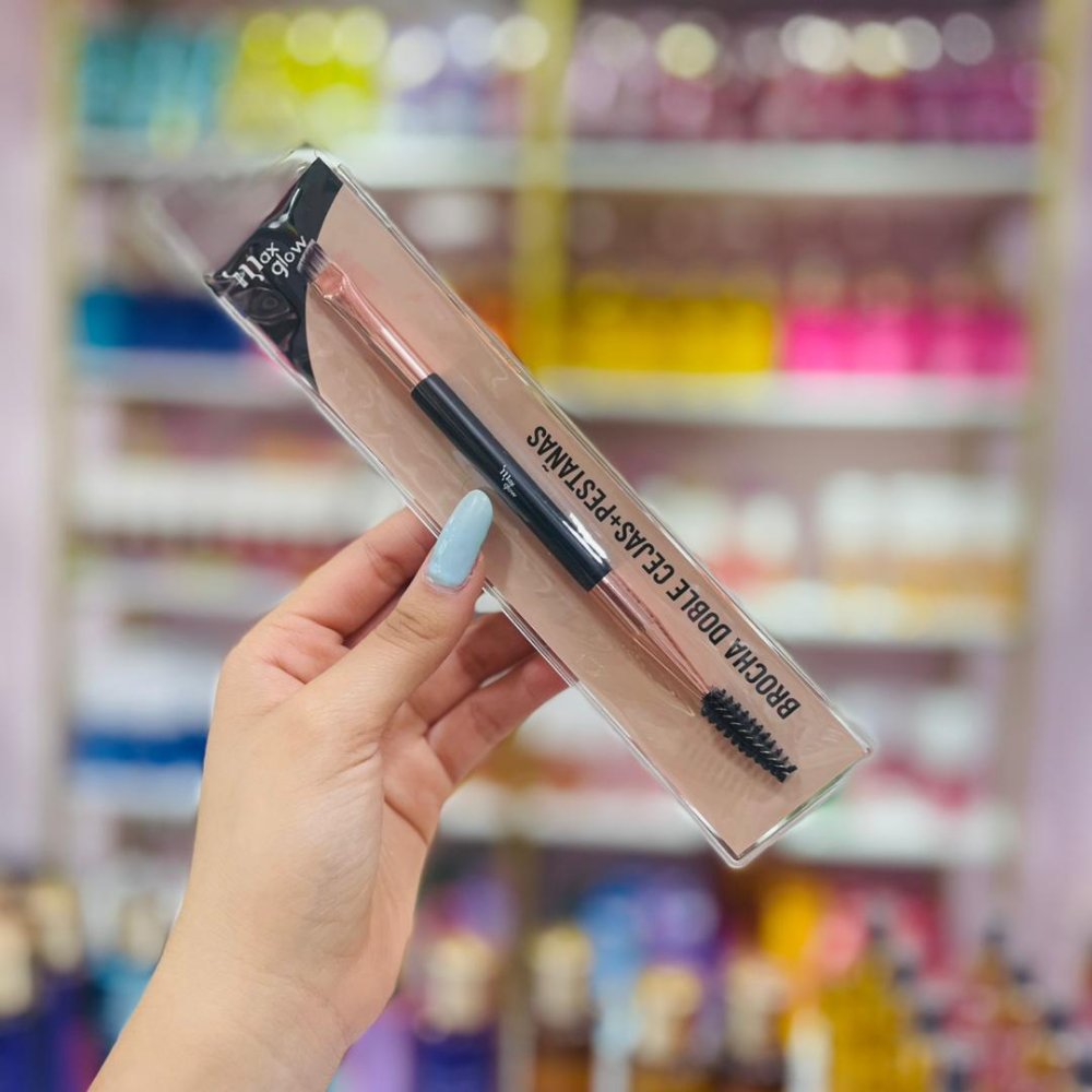 Brocha Doble para Cejas y Pestañas Maxglow
