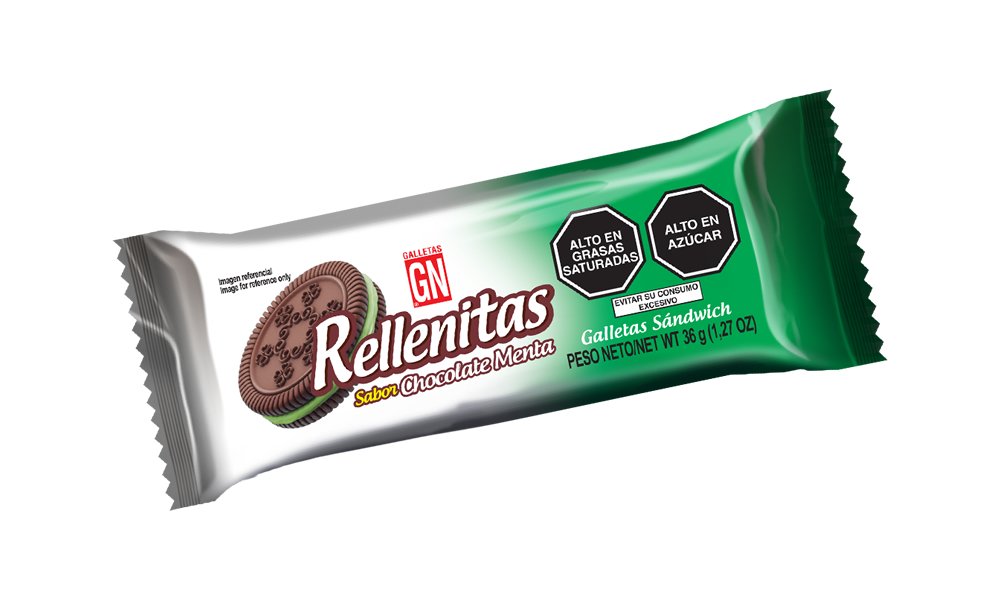 Galletas Rellenitas Chocolate Menta 36g