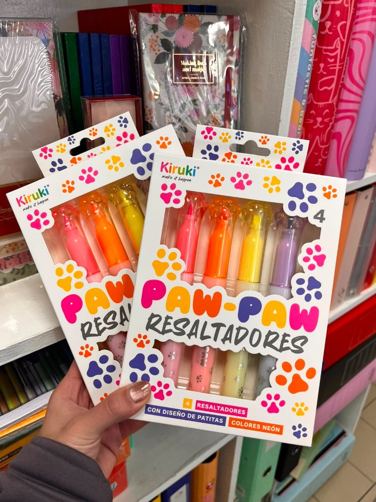 Resaltador kiruki paw paw neon x4