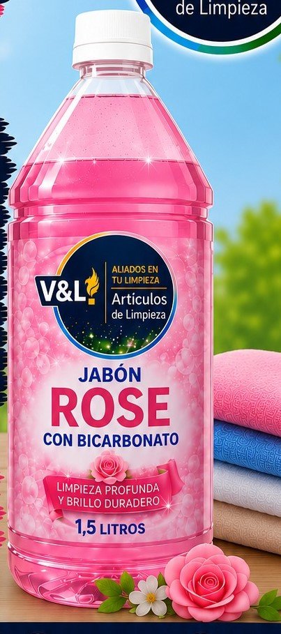 Jabon Premium Rose Touch c/bicarbonato x litro