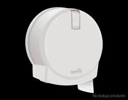 Dispensador blanco con negro para papel higiénico industrial