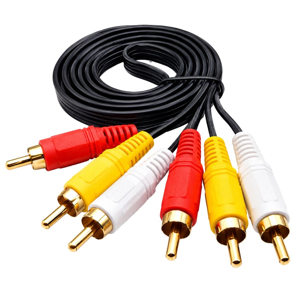 Cable Auxiliar De Audio Y Video 3x3 De 5 Metros