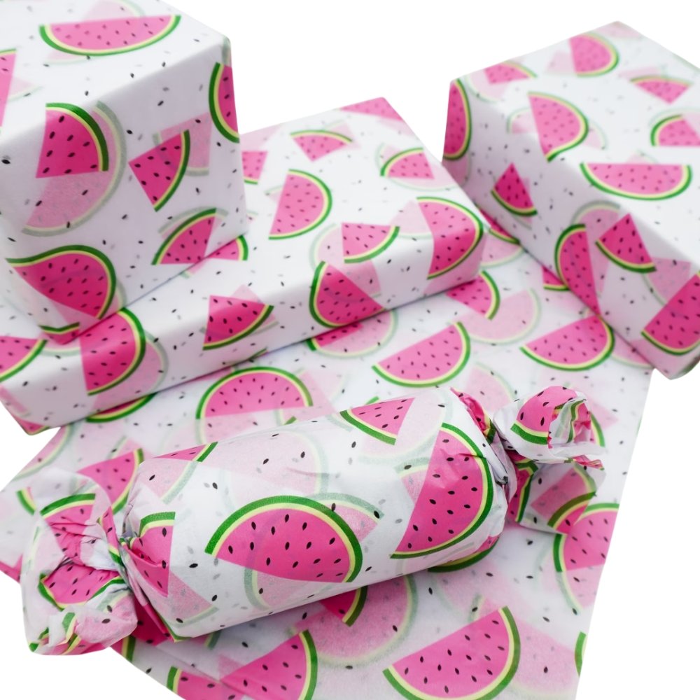 Hoja papel regalo de seda de sandia X3