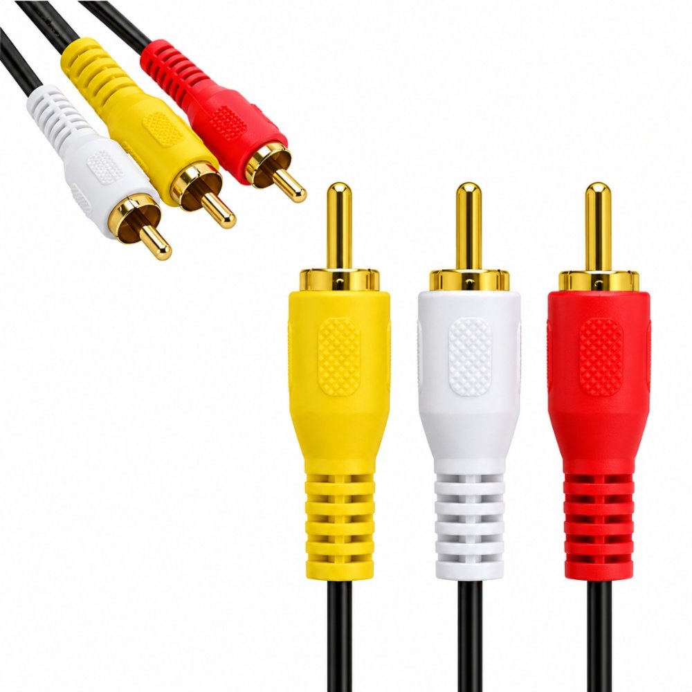 Cable Auxiliar De Audio Y Video 3x3 De 3 Metros
