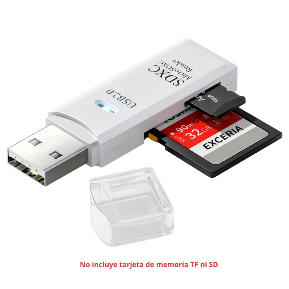 Lector De Tarjetas Usb 2 En 1 Sd/tf