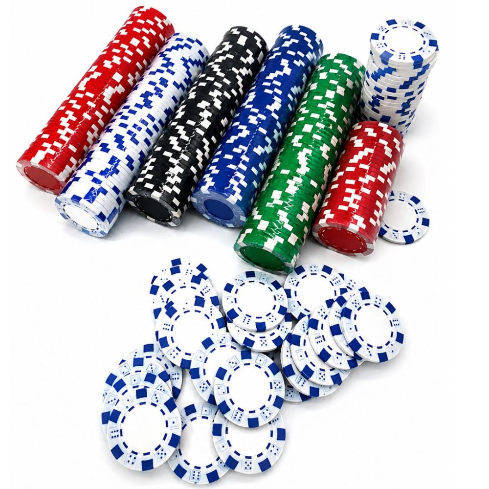 Set Fichas Póker Ramsar 50 Unidades Numeradas Plástico Colores 3.5cm