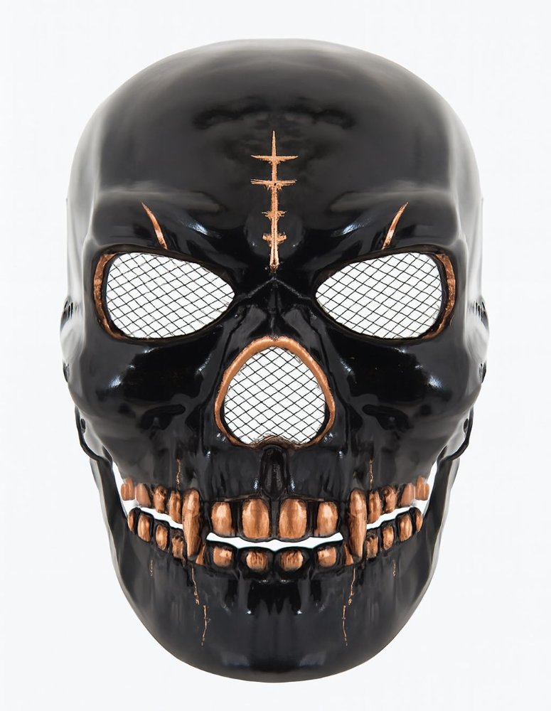 Máscara calavera negra halloween