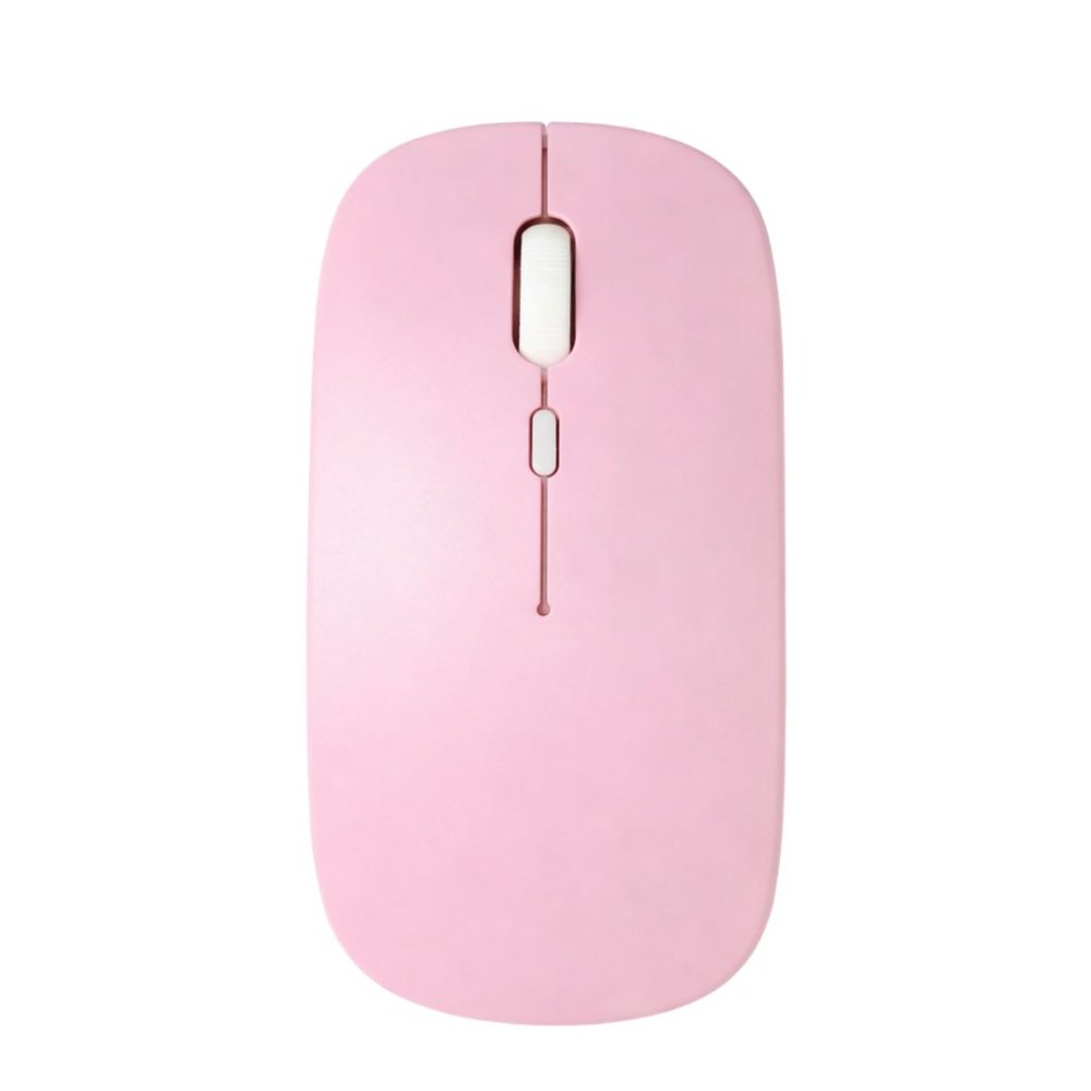 Mouse Inalámbrico Rosa Pastel Y Blanco Silencioso