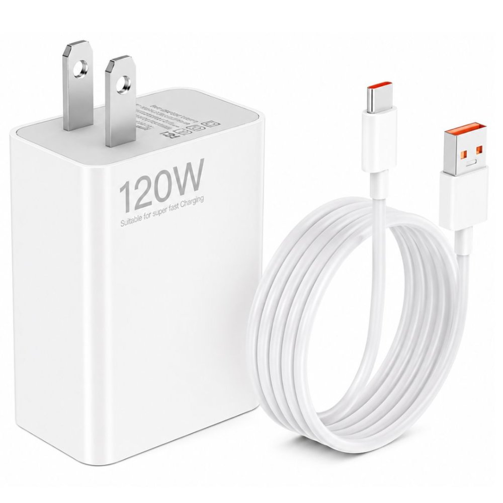 Cargador tipo c 120w carga rápida usb