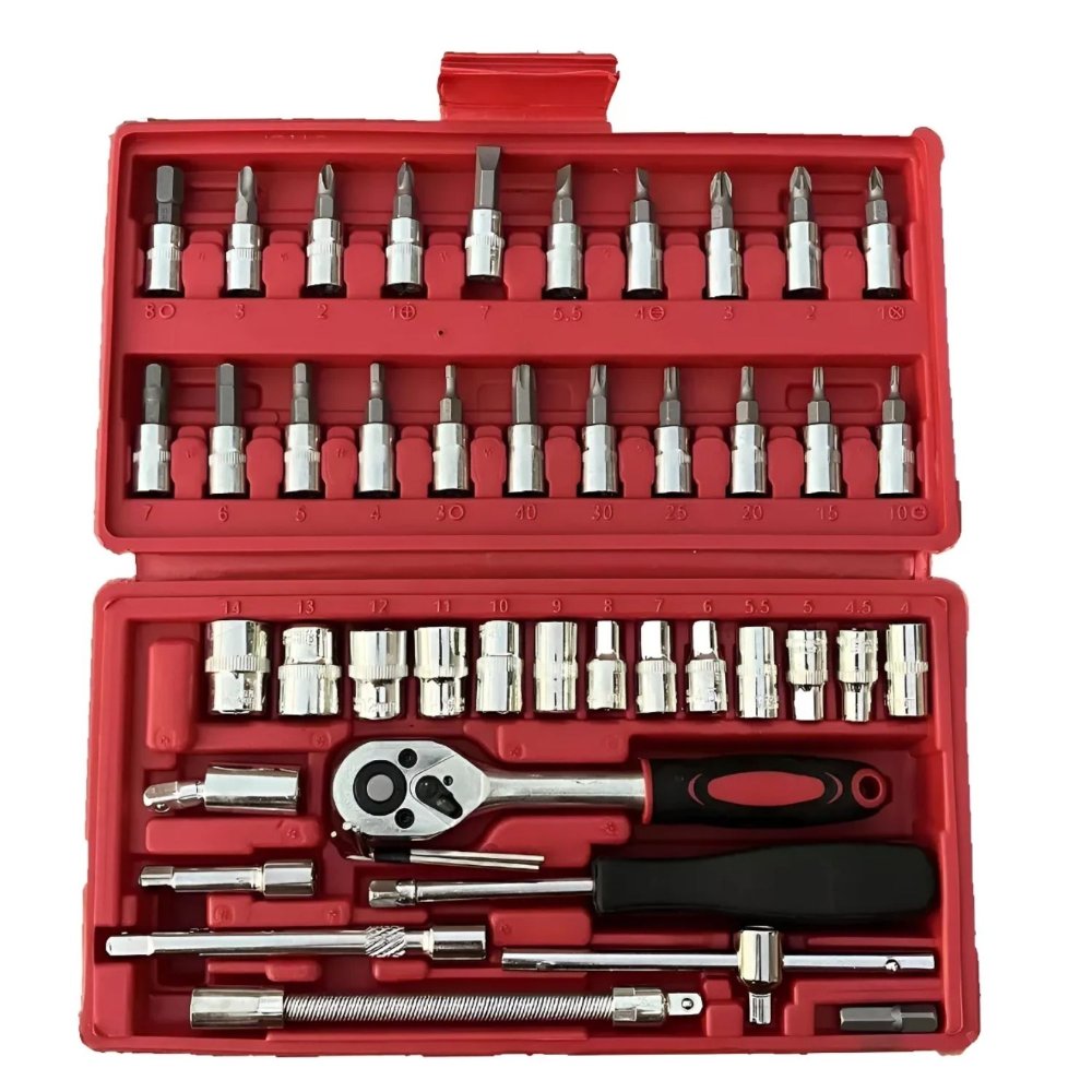 Juego De Herramientas Copas X 46 Piezas Mecanica Automotriz