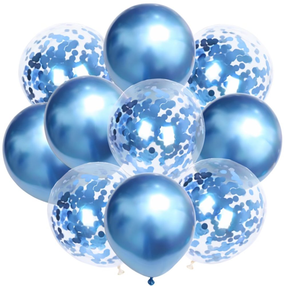Set de globos azul decorativos 10pzs