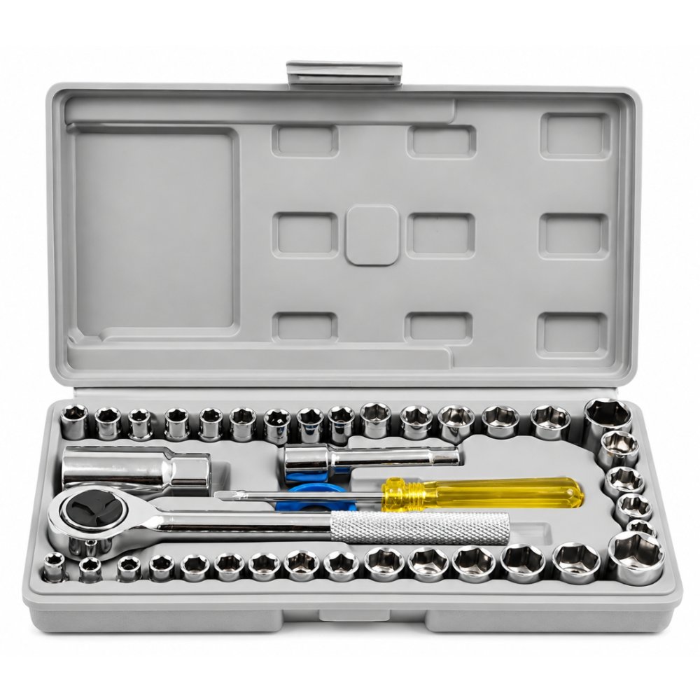 Juego de herramientas copas ratchet x 40 pcs