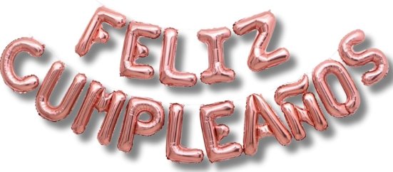 Letrero Globos Feliz Cumpleaños
