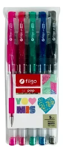 Lapicera de color con brillo x5
