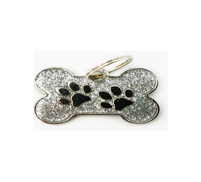 Hueso Huella Escarchada Plata