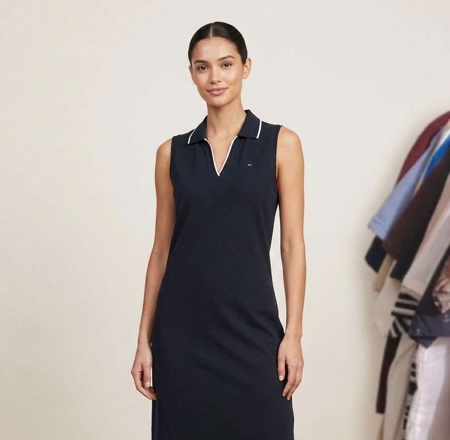 Vestido 🇺🇸 TOMMY negro sin mangas largo