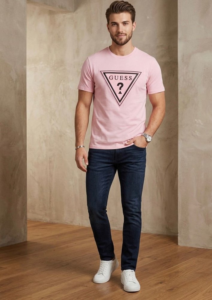 Camisa 🇺🇸 GUESS rosada  talla L