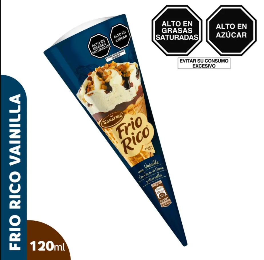 Helado Frío Rico Vainilla Cono 120ml
