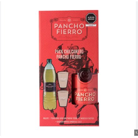 Pisco Pancho Fierro Acholado 750ml + 2 Vasos