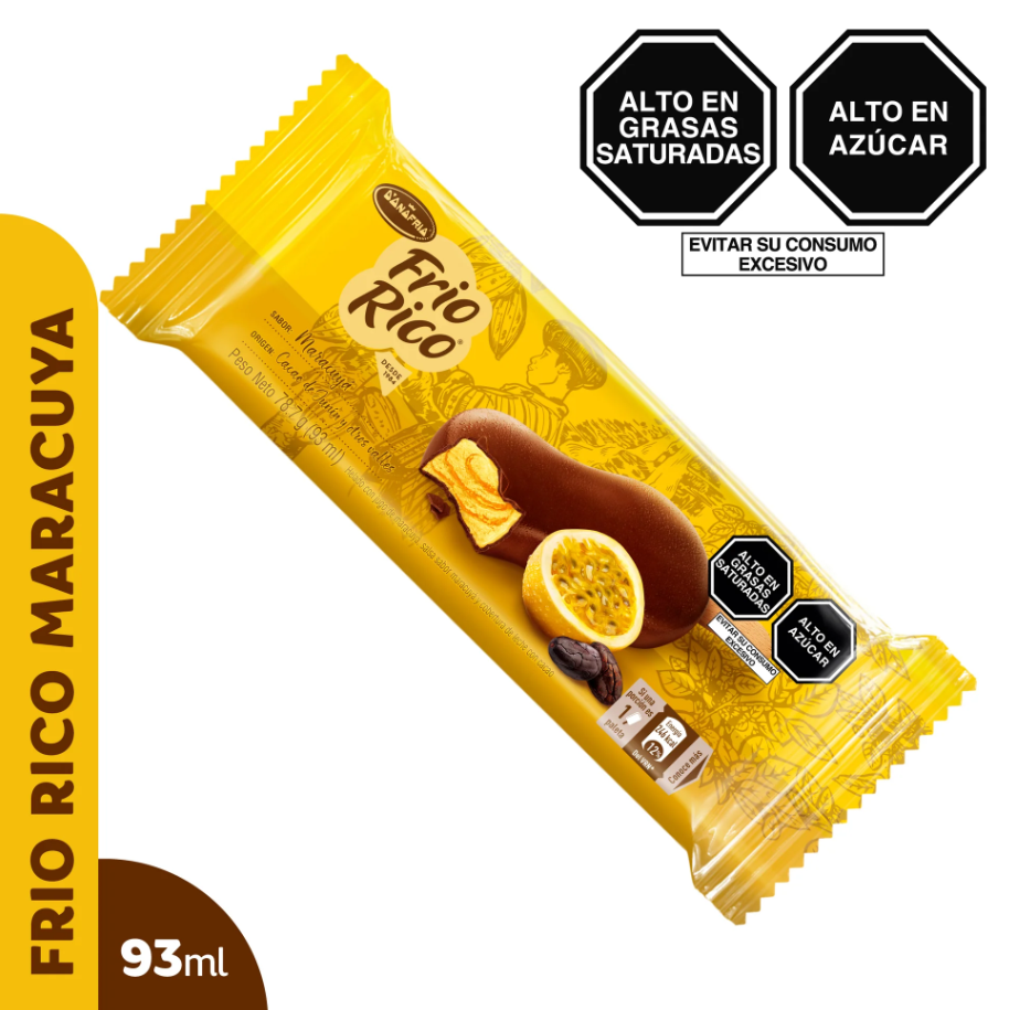 Helado Frío Rico Maracuyá Paleta 93ml