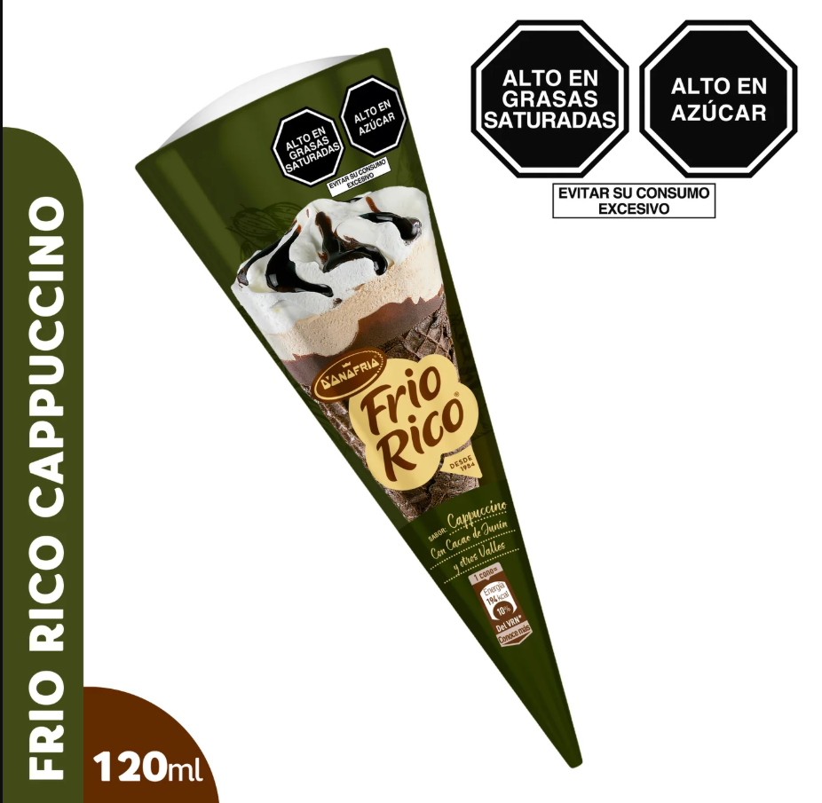Helado Frío Rico Cappuccino Cono 120ml