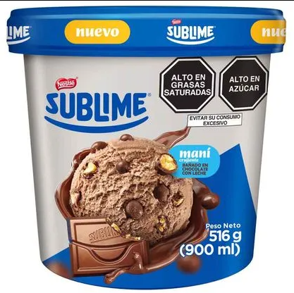 Helado Sublime Pote 900ml