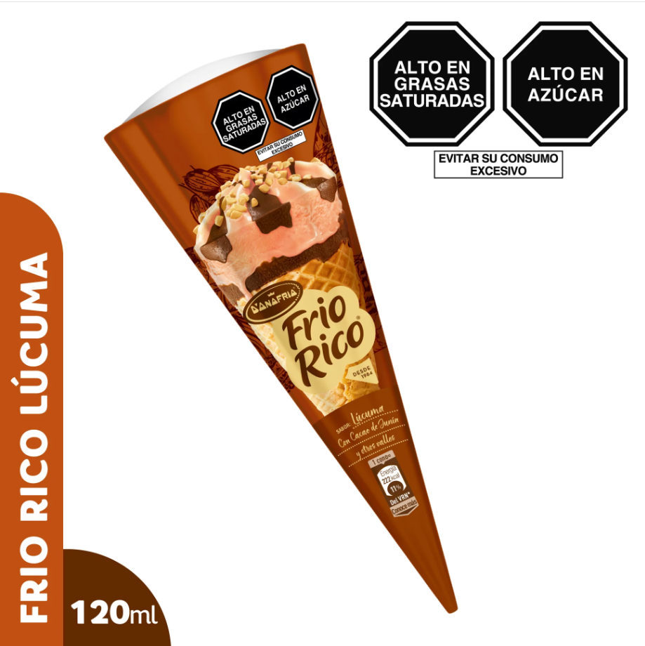 Helado Frío Rico Lúcuma Cono 120ml