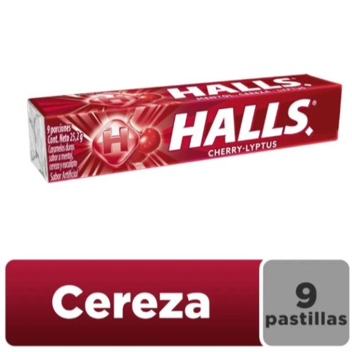 Halls Barra Cherry Rojo