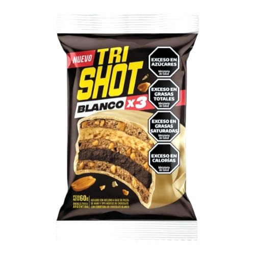 alfajor tri shot blanco x60