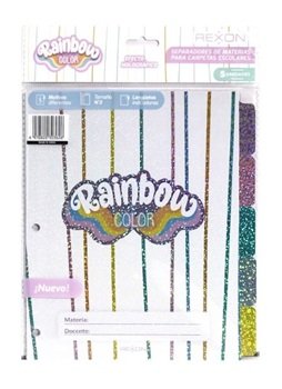 Asignaturas Separadores Carátulas Portadas N3 Rexon rainbow color