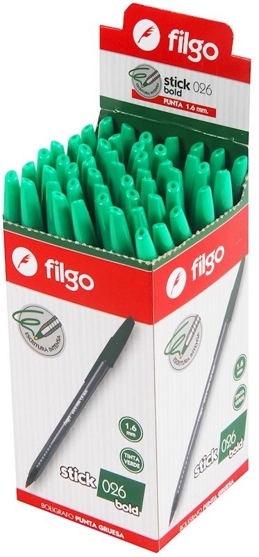 Boligrafo Filgo verde Stick 026 1 mm
