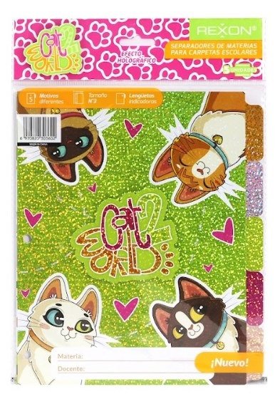 Asignaturas Separadores Carátulas Portadas N3 Rexon cat world 2