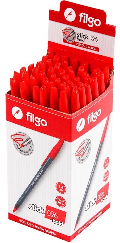 Bolígrafo Filgo rojo Stick 026 1 mm