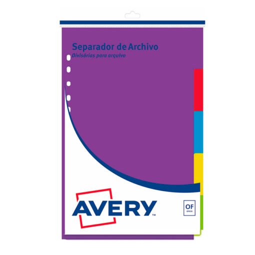 Asignaturas Separadores Carátulas Portadas Avery Oficio x5.