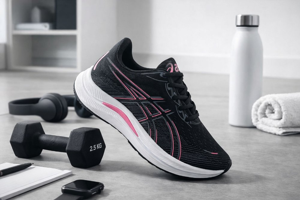 asics preto pink caixa baixa