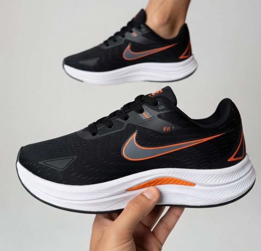 nike fit preto laranja saco alta