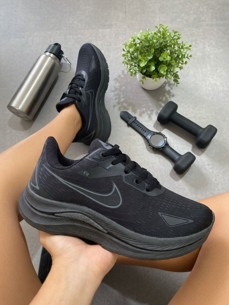 nike fit preto preto cinza caixa alta