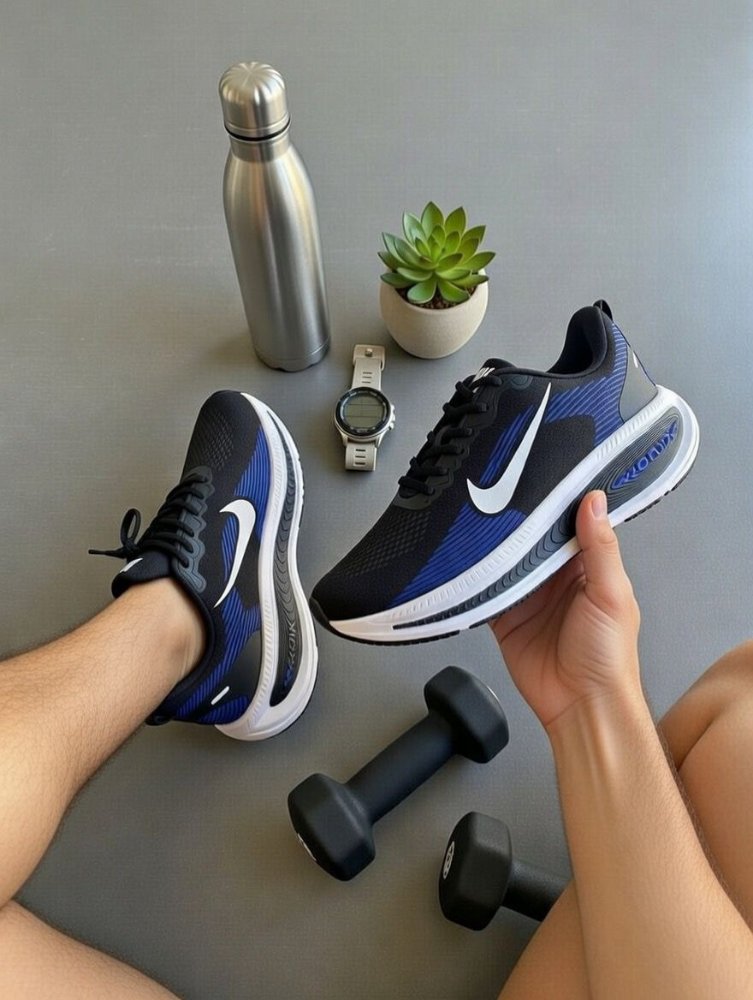 nike zoomx preto royal caixa alta