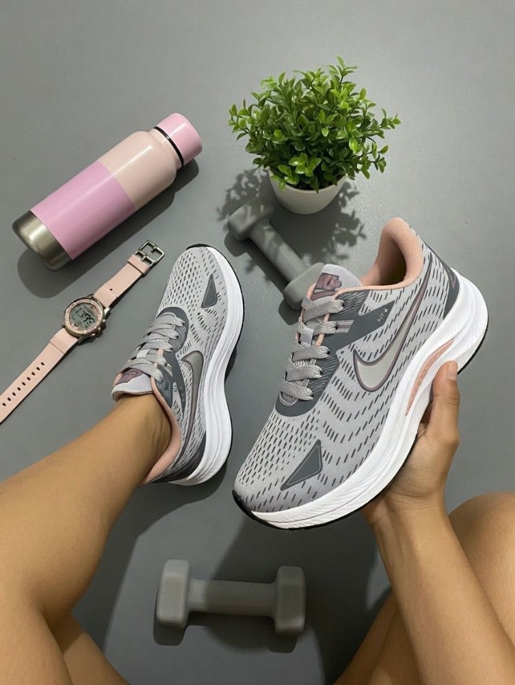 Nike Fit cinza roze saco baixa