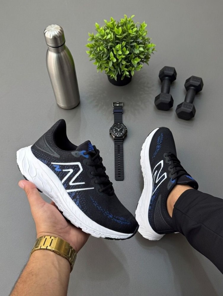 new balance preto royal caixa alta