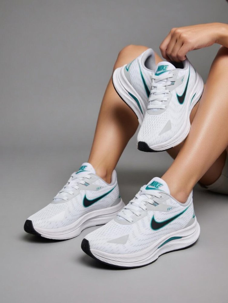 nike fit branco turquesa caixa baixa