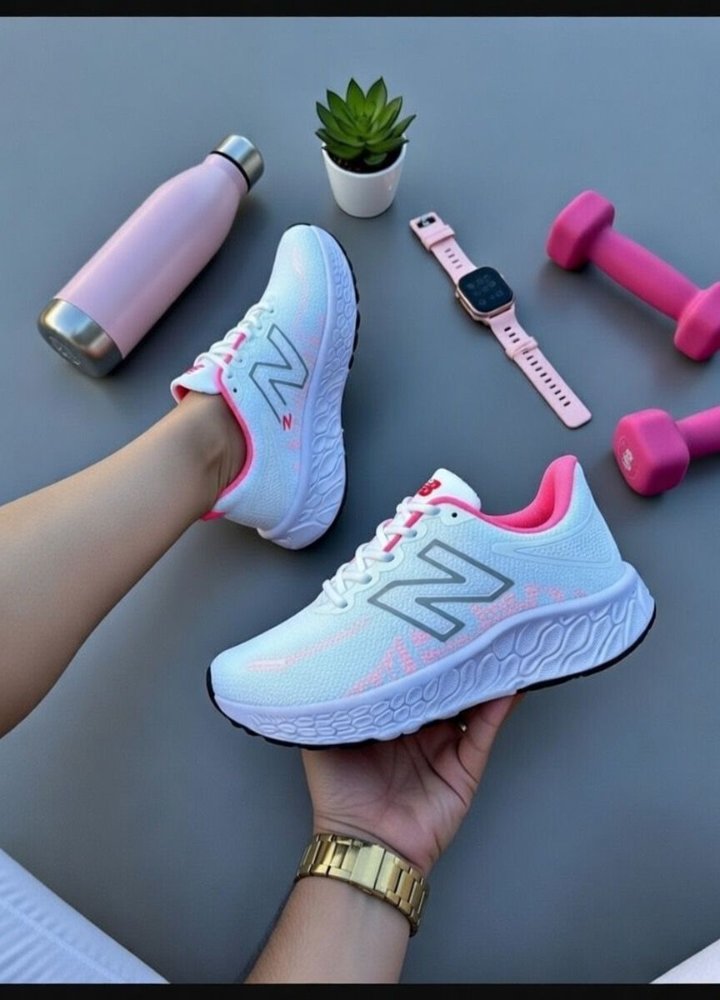 new balance branco pink caixa
