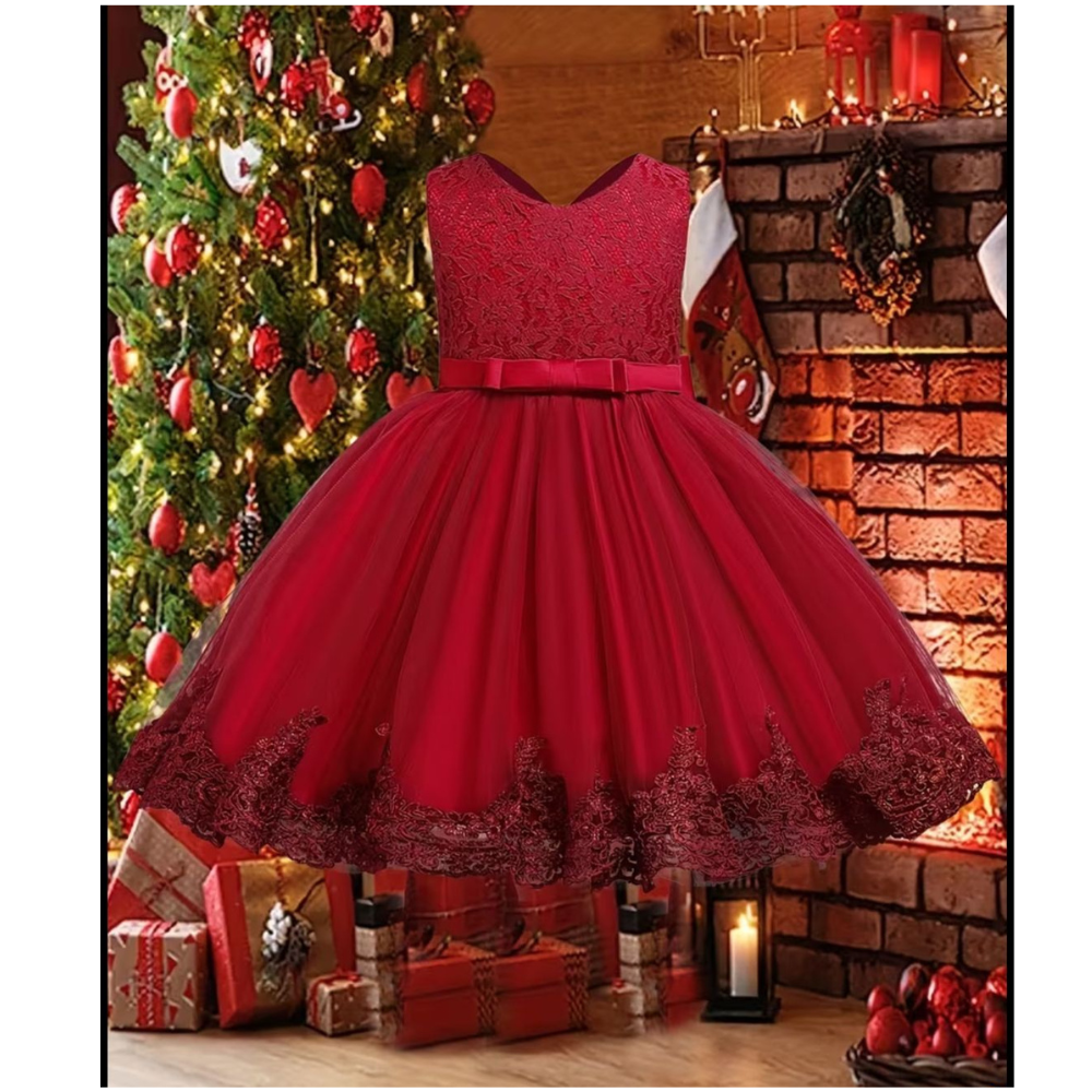 VESTIDO DE PRINCESA ROJO ELEGANTE