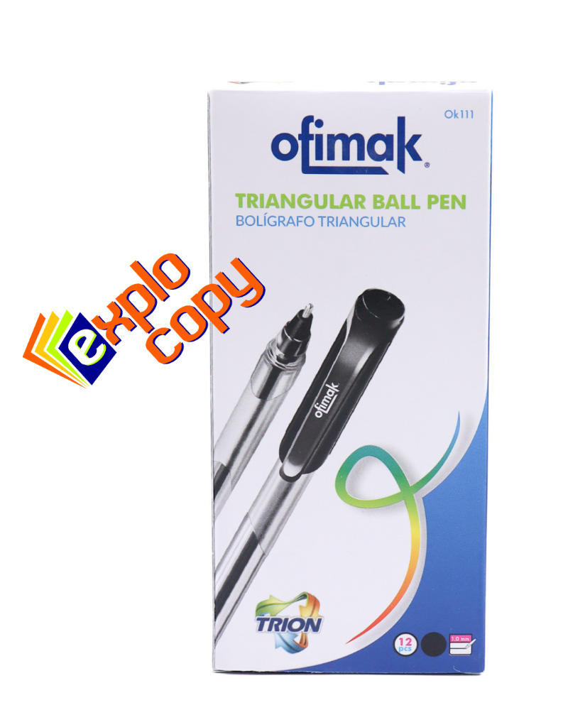 Bolígrafo triangular negro