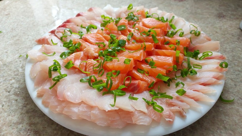 Sashimi misto/Salmão e Tilápia Bandeja c/250g