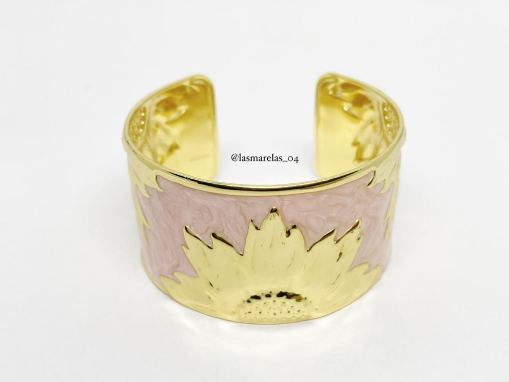 Brazalete rosado & dorada